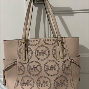 Michael Kors Blush Pink Perforated Tote